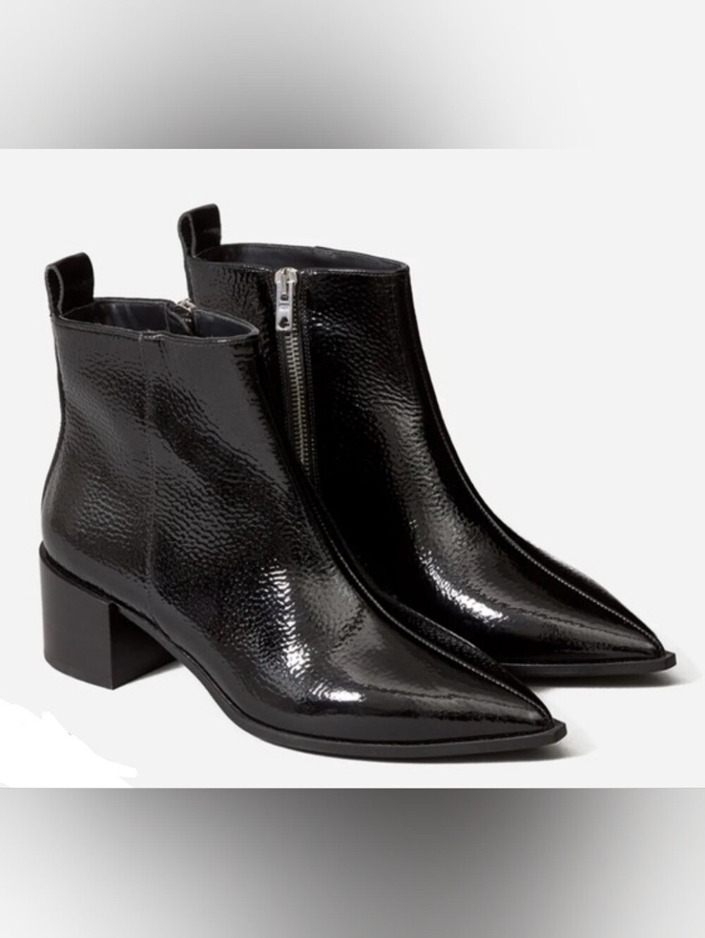 Everlane The Boss Patent Booties